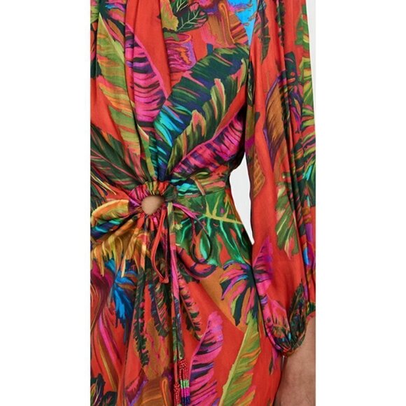 💕FARM RIO💕 Urban Jungle Midi Dress ~ XS NWT - Picture 8 of 16